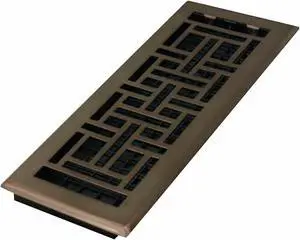 DECOR GRATES AJH412-RB Floor Register 5.5 X 13.5, Rubbed Bronze, Plastic
