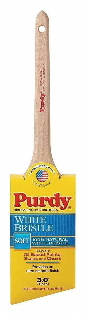 PURDY 144024430 3" Angle Sash Paint Brush, White China Bristle, Wood Handle