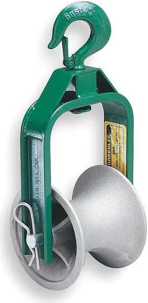GREENLEE 650 Cable Puller Sheave,Hook,6 In