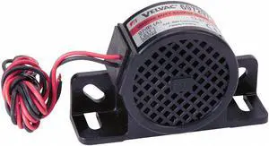 VELVAC 697287 Back up Alarm,87dB,Black,2-3/4 In H