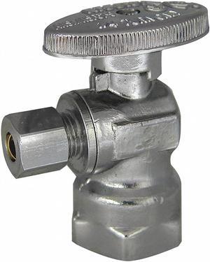 KISSLER & CO 88-9360 Angle Stop Valve, Brass, FIP, 1/2 in.