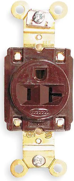 HUBBELL WIRING DEVICE-KELLEMS HBL5361 Straight Blade Receptacle, 5-20R, 20 A,