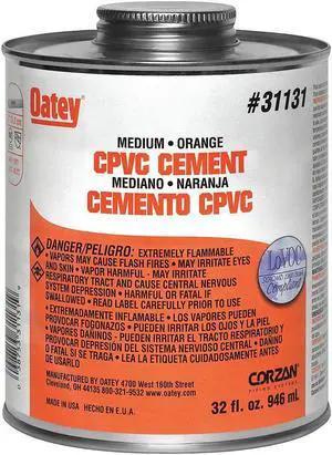 OATEY 31131 CPVC Cement,32 oz.,Orange