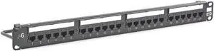 Patch Panel,Flat Panel,6 Category,Steel HUBBELL PREMISE WIRING HP624