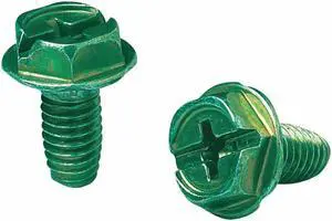 IDEAL 30-3594G Ground Screw,10-32,Green,Pk100