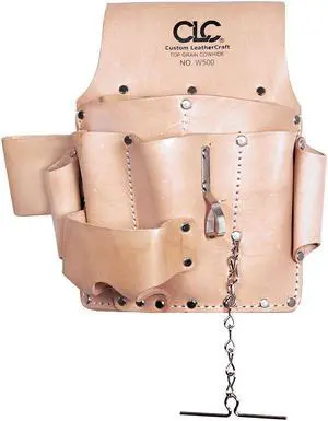 Clc Tan Tool Pouch, Top Grain Leather, Fits Belts Up To (In.): 2-3/4 W500