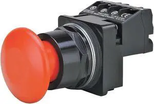 SIEMENS US2:52BP2W2A Mushroom Head Push Button, 30 mm, 1NO/1NC, Red