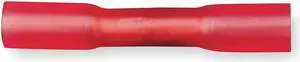 3M MH18BCX Butt Splice Wire Connector, 18 AWG Max, Red, Polyolefin Insulation,