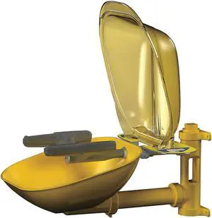 BRADLEY S19224PDCFW Plumbed Eyewash, Wall Mount, Plumbed, 14 2/3 in H., 15 1/2