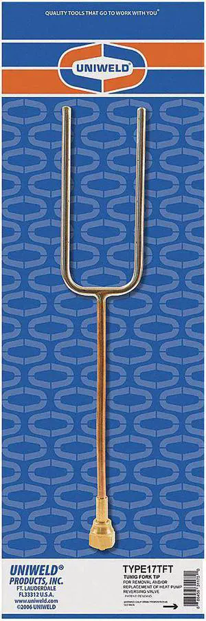UNIWELD TYPE17TFT Tuning ForkTip,Type17FT,8 Flames