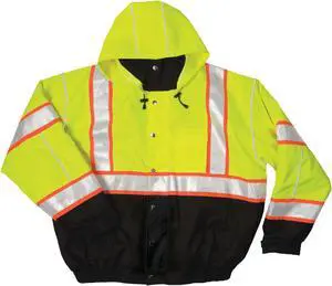KISHIGO JS119-XL XL Hi -Vis Bomber Jacket, Lime