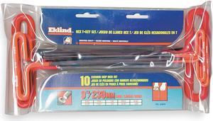 EKLIND 53910 10 Piece SAE T-Shape Hex Key Set, 53910