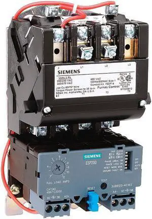 SIEMENS 14CUD32AA Nonreversing NEMA Magnetic Motor Starter, No Enclosure NEMA