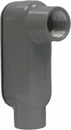HUBBELL KILLARK OLB-6CG Conduit Outlet Body w/Cover,Aluminum,LB