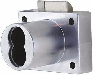 CCL 72012 Drawer Dead Latch with Interchangeable Core, Brushed Chrome, 1-1/8"