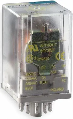 SCHNEIDER ELECTRIC 8501KPDR13V53 Socket, General Purpose Relay, Octal, 10 A,