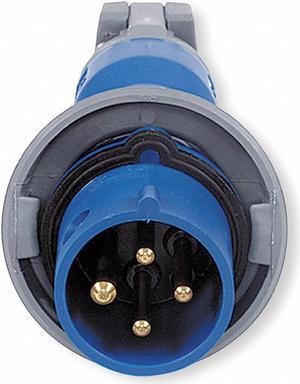 HUBBELL WIRING DEVICE-KELLEMS HBL460P9W Watertight Pin & Sleeve Plug, 60 A,