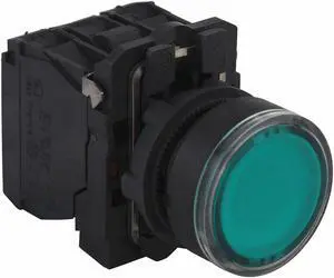 SCHNEIDER ELECTRIC XB5AW33G5 Illuminated Push Button, 22 mm, 1NO/1NC, Green