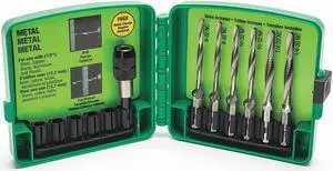 GREENLEE LDTAPKIT Drill/Tap/Countersink Set,HSS,7 pcs.