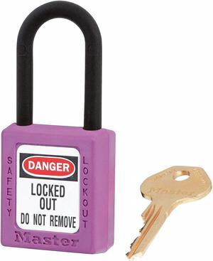 Lockout Padlock, Keyed Different, Purple, 1/4 In. Dia.