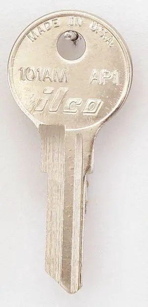 Key Blank, Brass, Type AP1, 6 Pin, PK 10