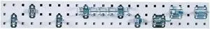 Steel Pegboard Strip Kit with 35 lb. Load Capacity, 4-1/2"H x 36"W, White, 1 EA