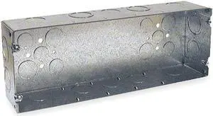 RACO 944 Electrical Box, 130 cu in, Gang Box Type, 5 Gangs, Galvanized Steel