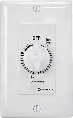 INTERMATIC FD30MHW Timer,Spring Wound,30 Min,Hold Feature