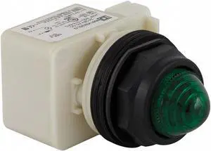 Schneider Electric Pilot Light Complete,Green,LED  9001SKP38LGG9