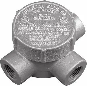 Appleton Electric Conduit Outlet Body,Iron,Trd Sz 1/2in  GRJT50