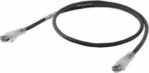 HUBBELL PREMISE WIRING HC6BK03 Ethernet Cable,Cat 6,Black,3 ft.