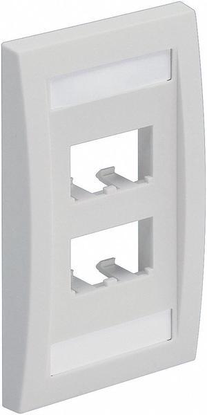 Faceplate, Single Gang, 4 Ports, White