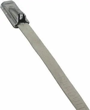 PANDUIT MLT6S-CP Cable Tie, 20-1/2 in L, 6 in Max Bundle Dia., Silver, 304