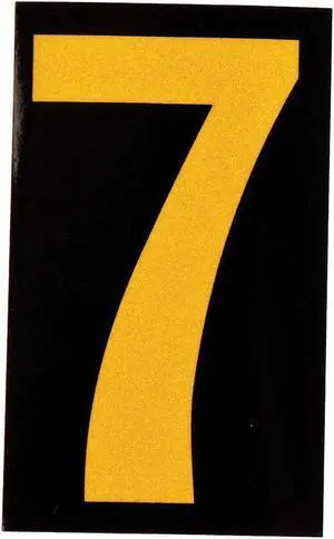 BRADY 5890-7 Reflective Numbers And Letters,7,PK25