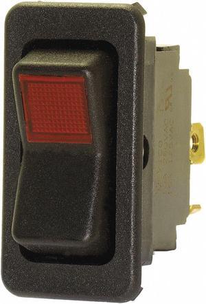 Rocker Switch, Contact Form: SPST, Number of Connections: 3, Terminals: Screw