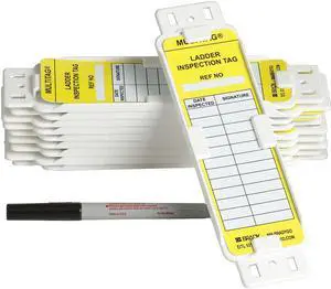 BRADY LAD-EITH/L12 Laddertag(tm) Kit,Wht,CFR 1926.1053