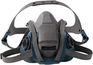 3m 3M Half Mask Respirator, Respirator Connection Type: Bayonet, Mask Size: M