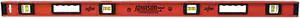 Johnson Aluminum I-Beam Level, 48" Length, Nonmagnetic, Top Read: Yes 1253-4800