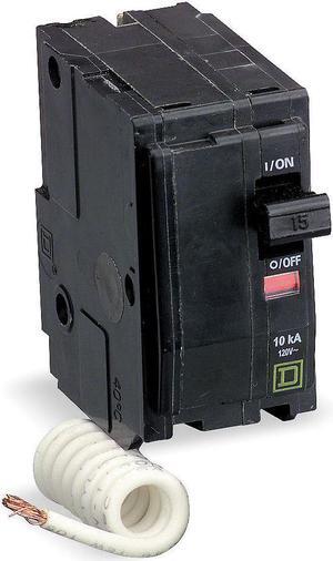 SQUARE D QO215SWN Miniature Circuit Breaker, QO Series, 15A, 2 Pole, 120/240V