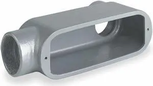 HUBBELL KILLARK OLB-3M Conduit Outlet Body,Iron,LB,1 In.