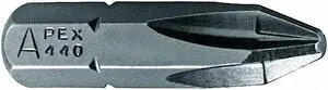 APEX TOOL GROUP 446-2X-500PK Torsion Bit,SAE,1/4",Hex,No 2,1",PK500
