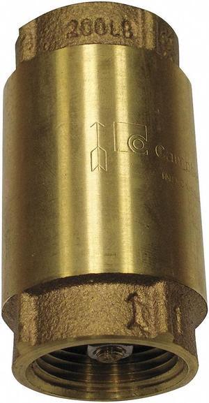 CAMPBELL CV-4TLF 1" FNPT Low Lead Brass Spring Check Valve