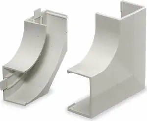 HUBBELL WIRING DEVICE-KELLEMS PL1FEBC Flat Elbow Base and Cover,White