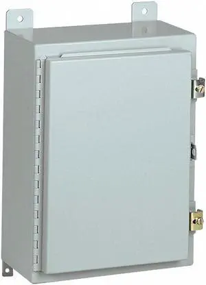 WIEGMANN N12161208 Padlockable Hasp Electrical Enclosures, 16 in H, 8 in D, 12