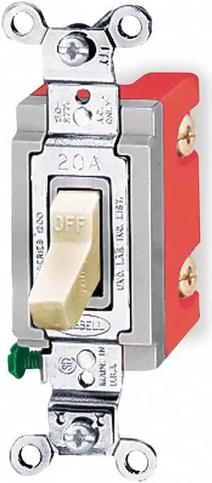 Hubbell Wiring Device-kellems Wall Switch,  1-Pole,  Maintained,  Toggle