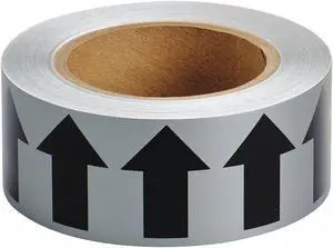 BRADY 91419 Arrow Tape,Black/Gray,2 In. W