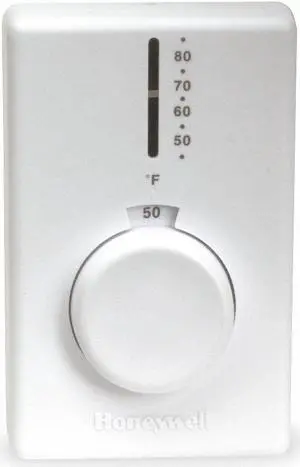 Honeywell Line Volt NP Analog Tstat 1H,White,SPST  T4398A1021