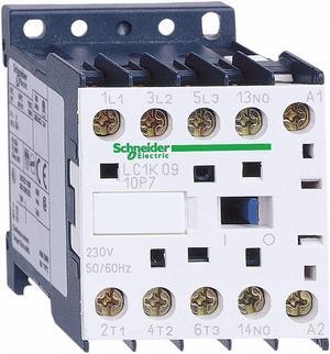 SCHNEIDER ELECTRIC LC1K0610L7 IEC Mini Magnetic Contactor, 3 Poles, 208V AC, 6