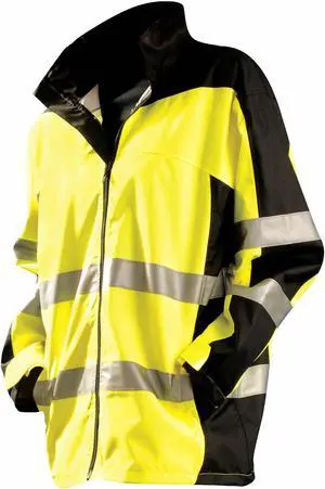 OCCUNOMIX SP-BRJ-YXL Breathable Rain Jacket w/Hood,Yellow,XL