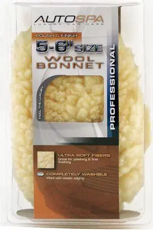 CARRAND 40403AS Polishing Bonnet,5 to 6 In.,Wool